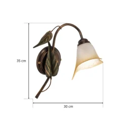 ONLI Vegglampe Miranda 1 lyskilde, bronse Online