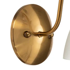 Lamkur Vegglampe Miranda med glasskjerm, messing| Vegglamper