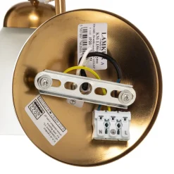 Lamkur Vegglampe Miranda med glasskjerm, messing| Vegglamper