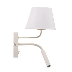 Luminex Vegglampe Soho, konisk, leselampe hvit/gull Outlet