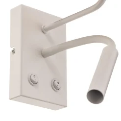 Luminex Vegglampe Soho, konisk, leselampe hvit/gull Outlet