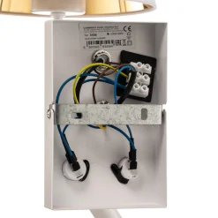 Luminex Vegglampe Soho, konisk, leselampe hvit/gull Outlet