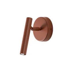 SIGMA Vegglampe Sopel, teglrød, 1 lyskilde, stål, høyde 15 cm Online