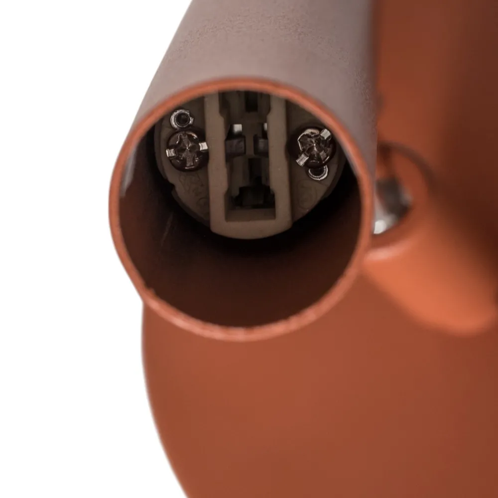 SIGMA Vegglampe Sopel, teglrød, 1 lyskilde, stål, høyde 15 cm Online