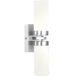 Globo Vegglampe Space, nikkel, 2 lyskilder, IP44 Best