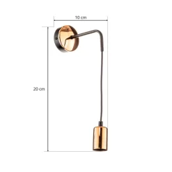 EMIBIG LIGHTING Vegglampe Spark K1 i svart og kobber