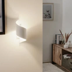 EMIBIG LIGHTING Vegglampe Spiner hvit, høyde 30 cm, stål| Design- Og Hotellbelysning|Vegglamper