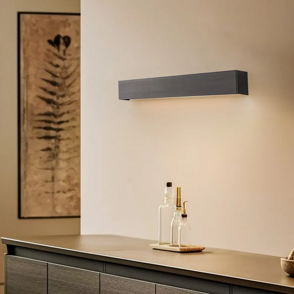 Nowodvorski Lighting Vegglampe Straight S, 62 cm, svart Clearance