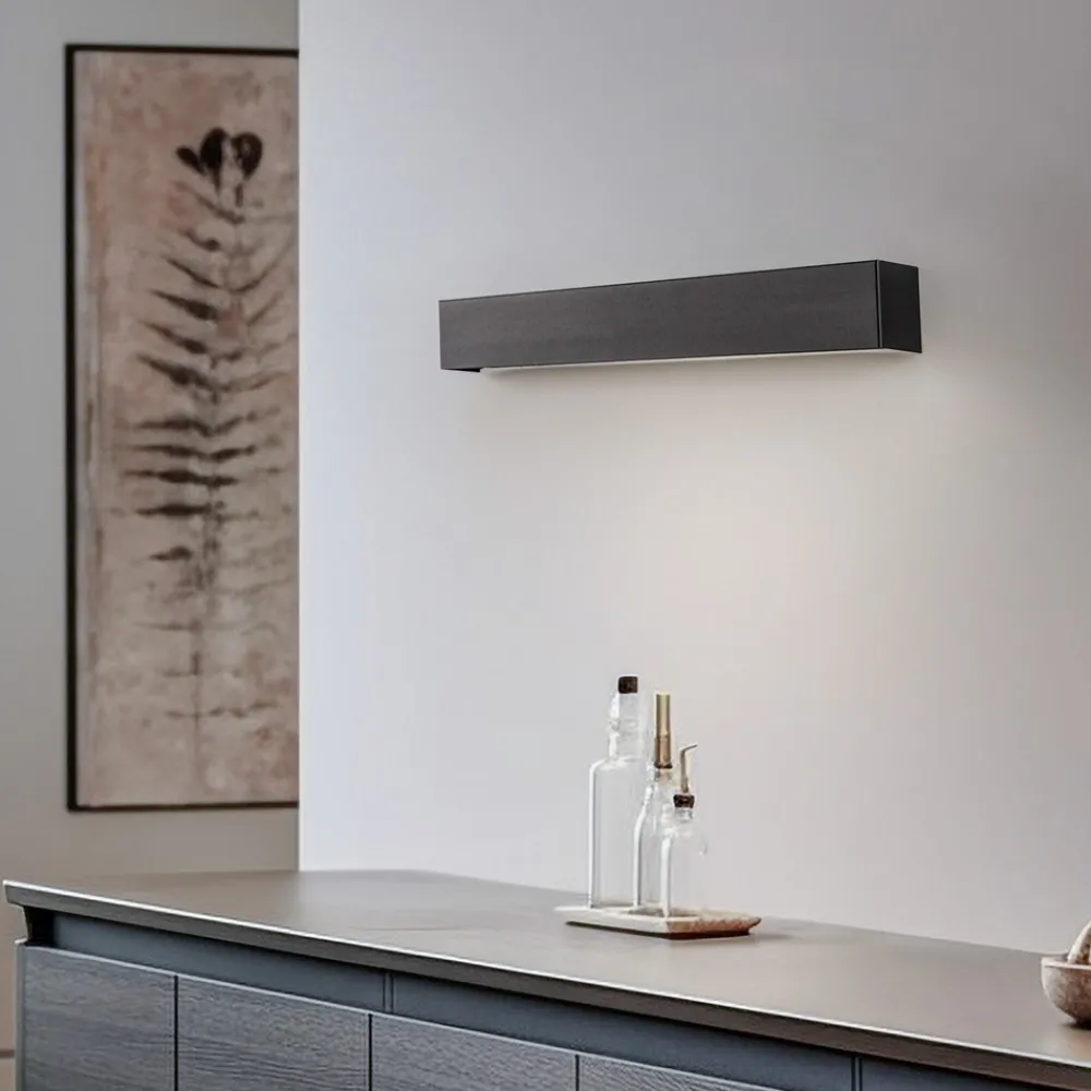 Nowodvorski Lighting Vegglampe Straight S, 62 cm, svart Clearance