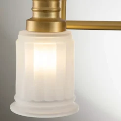 QUOIZEL Vegglampe Swell IP44, 3-lys, børstet messing| Vegglamper