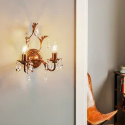 ONLI Vegglampe Teresa som lysekrone, 2 lyskilder| Vegglamper