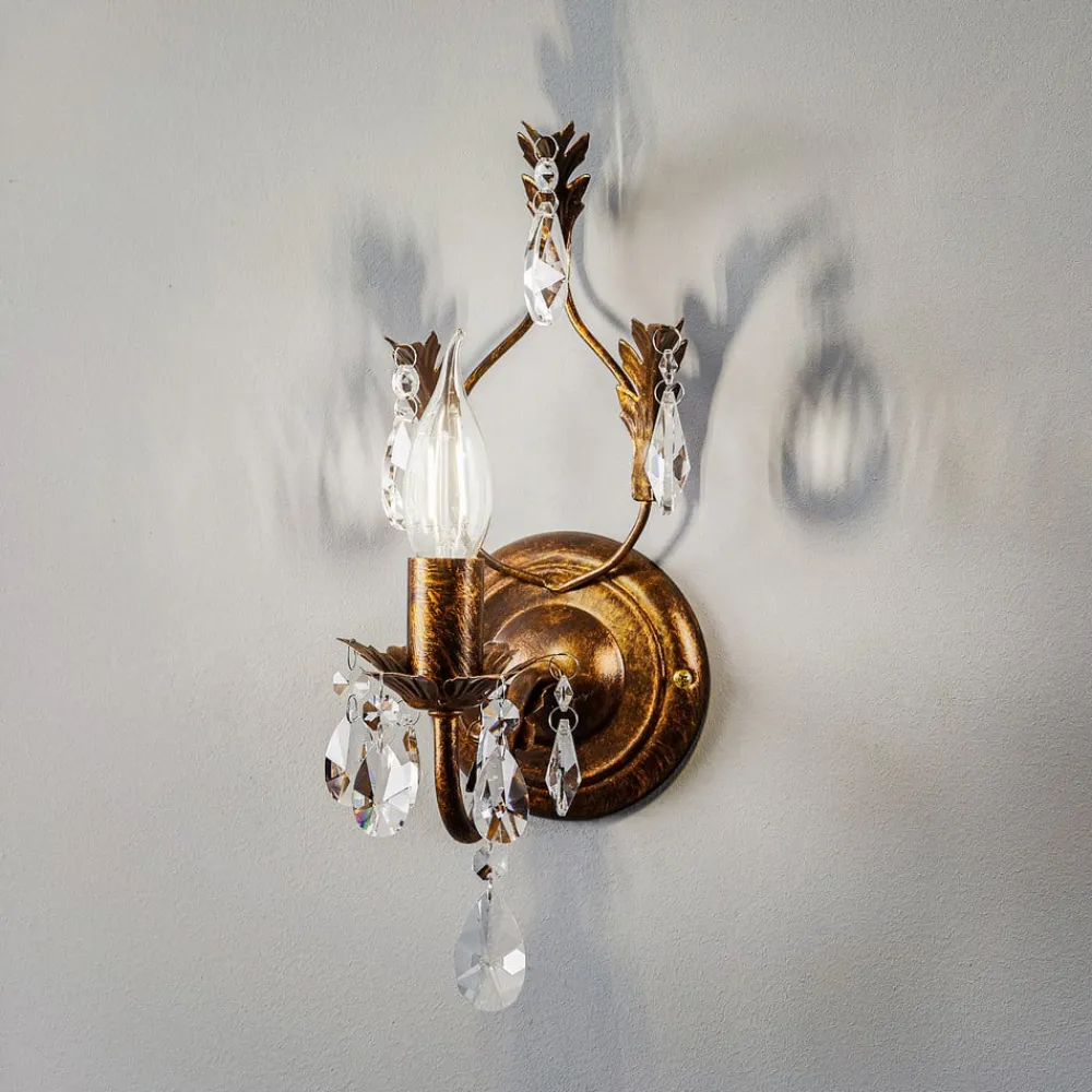 ONLI Vegglampe Teresa som lysekrone, 1 lyskilde| Design- Og Hotellbelysning|Vegglamper