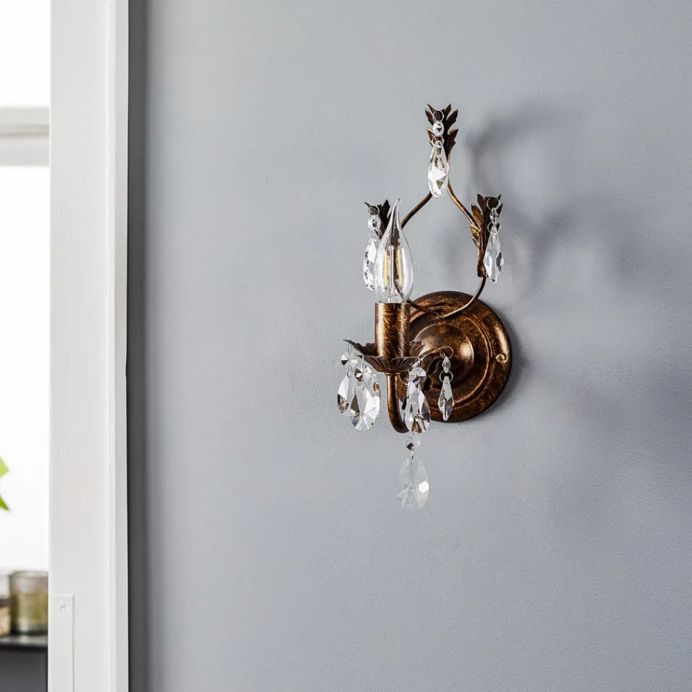 ONLI Vegglampe Teresa som lysekrone, 1 lyskilde| Design- Og Hotellbelysning|Vegglamper