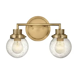 Quintiesse Vegglampe til bad Poppy, 2 lyskilder, messing| Vegglamper