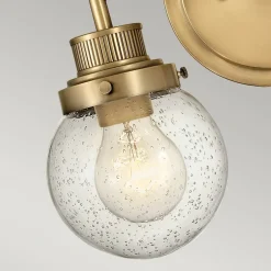 Quintiesse Vegglampe til bad Poppy, 2 lyskilder, messing| Vegglamper