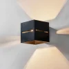 SOLLUX LIGHTING Vegglampe Top up/down, svart korpus