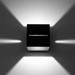 SOLLUX LIGHTING Vegglampe Top up/down, svart korpus