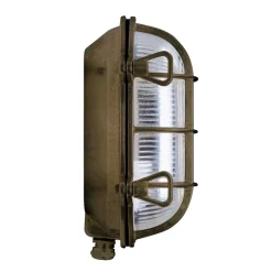 Moretti Luce Vegglampe Tortuga oval 22,5 cm ant.mess./klar| Vegglamper Utendørs