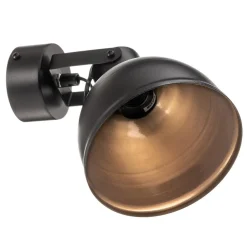 SIGMA Vegglampe Trial, skjerm svingbar, svart/gull| Vegglamper