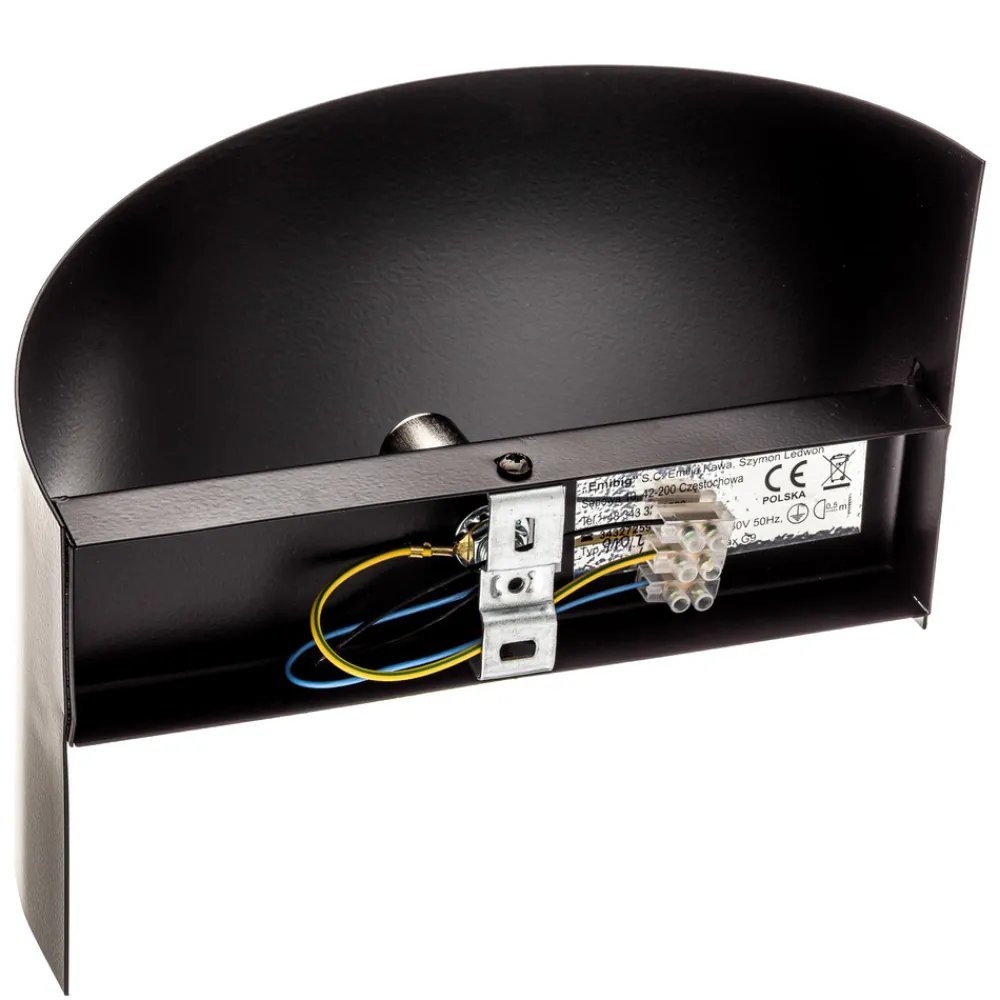 EMIBIG LIGHTING Vegglampe Vero i lakkert stål, svart Outlet