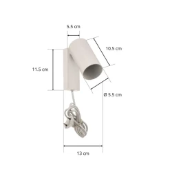 Nowodvorski Lighting Veggspot Mono I med plugg hvit Hot