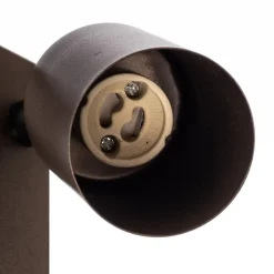 TK Lighting Veggspot Top, justerbar, bryter, brun, 1 lyskilde| Spotter I Tak|Vegglamper