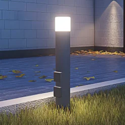 G & L Handels GmbH Veilampe 400140024, høyde 60 cm, antrasitt, 2 stikkontakter Online