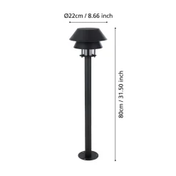 EGLO Veilampe Chiappera med dobbel skjerm| Gatebelysning, Pullert Belysning