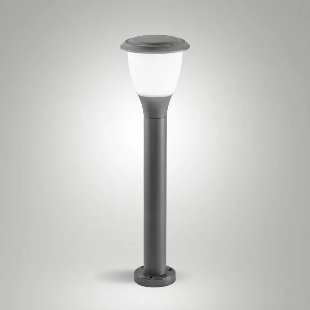 Fabas Luce Veilampe Thiago, 60 cm, mørkegrå, metall, E27, IP65| Gatebelysning, Pullert Belysning