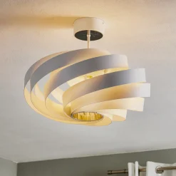 Euluna Vento taklampe, hvit, metall, Ø 50 cm Hot