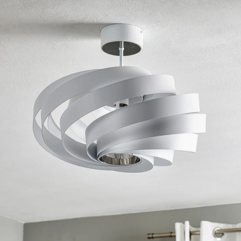 Euluna Vento taklampe, hvit, metall, Ø 50 cm Hot