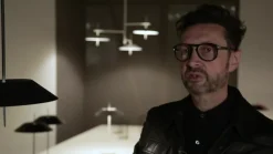 Vibia Mayfair – LED-gulvlampe, glinsende kobber| Gulvlamper