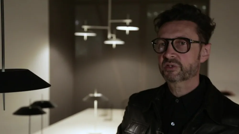 Vibia Mayfair – LED-gulvlampe, glinsende kobber| Gulvlamper