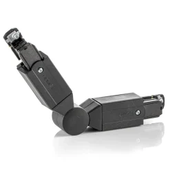 GLOBAL Vinkelkontakt for strømskinne Noa, svart New