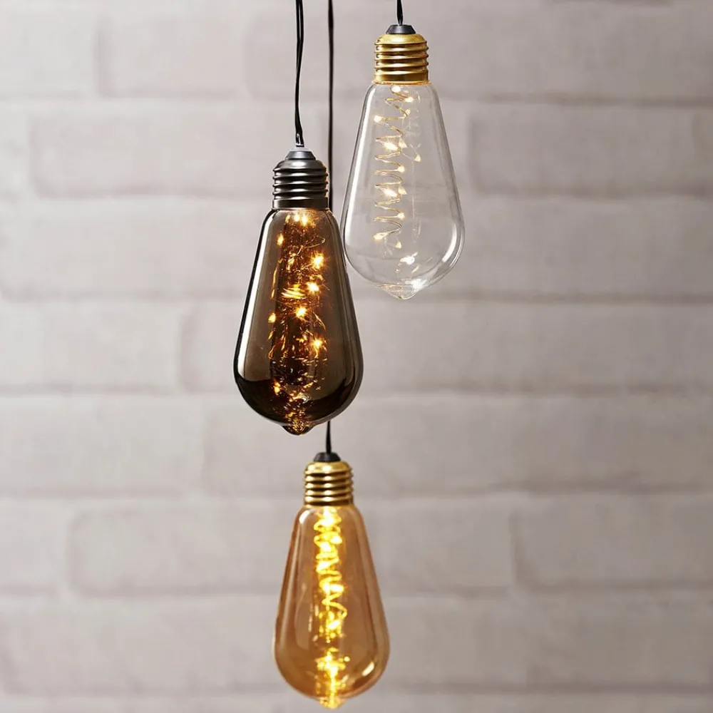 STAR TRADING Vintage LED-dekobelysning Glow med timer, røyk| Dekorasjonsbelysning