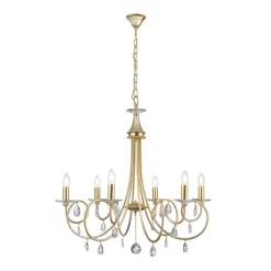 ORION VIOLETTA lysekrone i gull med seks lys| Lysekroner