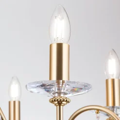 ORION VIOLETTA lysekrone i gull med seks lys| Lysekroner