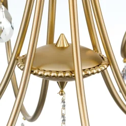 ORION VIOLETTA lysekrone i gull med seks lys| Lysekroner