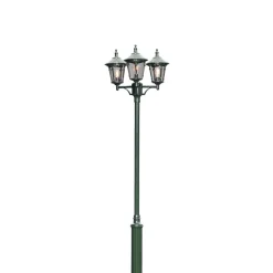 Konstsmide Virgo stolpelampe, 3-lys, mørk grønn Sale