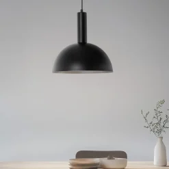 SIGMA Vitrum cupola M hengelampe, svart, halvsirkelformet, Ø 30 cm Discount