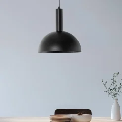 SIGMA Vitrum cupola M hengelampe, svart, halvsirkelformet, Ø 30 cm Discount