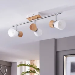 Lindby Vivica - 3-punkts taklampe med treelementer| Spotter I Tak