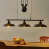 Westinghouse hengelampe Iron Hill, svart, 3 lys| Pendellamper