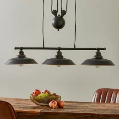 Westinghouse hengelampe Iron Hill, svart, 3 lys| Pendellamper