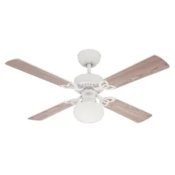 Westinghouse Vegas-fan med lys, hvit/furu| Takvifter|Takvifter Med Lys Og Fjernkontroll