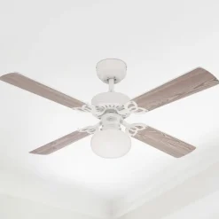 Westinghouse Vegas-fan med lys, hvit/furu| Takvifter|Takvifter Med Lys Og Fjernkontroll