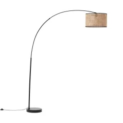 Brilliant Wiley gulvlampe med bue og rotting Hot