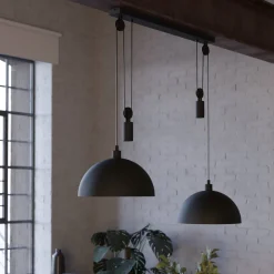 EGLO Winkworth pendellampe, svart, lengde 118 cm, metall, 2 lyskilder.