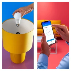 WiZ A60 LED-pære matt WiFi E27 8,5W RGBW sett med 2 stk| Dimbar Led-Pære|Dimbar Led-Pære