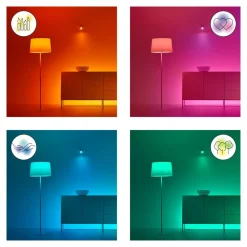 WiZ A60 LED-pære matt WiFi E27 8,5W RGBW sett med 2 stk| Dimbar Led-Pære|Dimbar Led-Pære